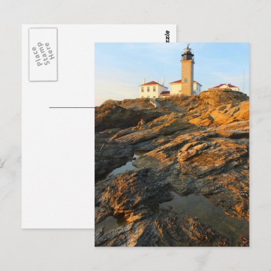 Beavertail Lighthouse Jamestown Rhode Island Briefkaart (Voorkant / Achterkant)