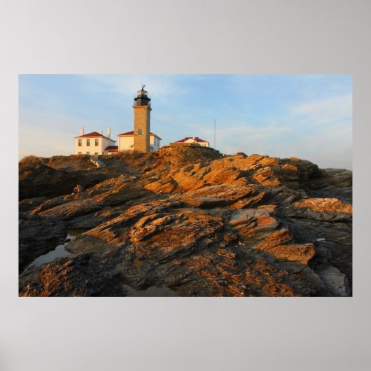 Beavertail Lighthouse Jamestown Rhode Island Poster (Voorkant)