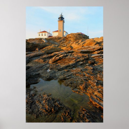 Beavertail Lighthouse Jamestown Rhode Island Poster (Voorkant)