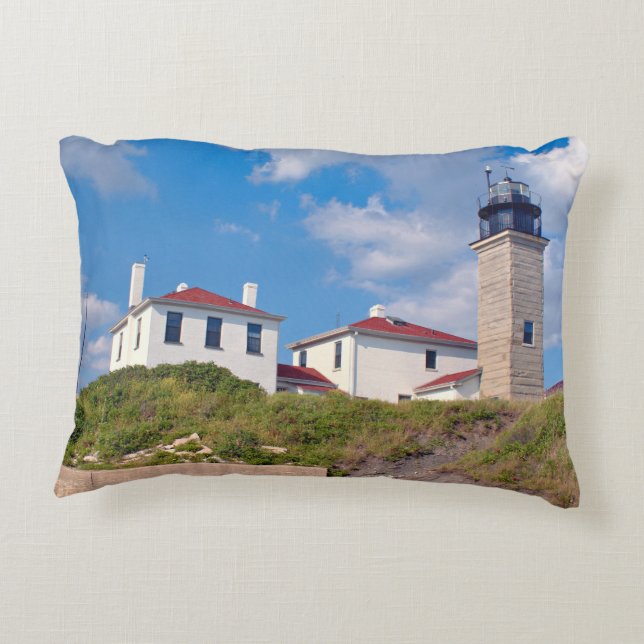 Beavertail Lighthouse, Rhode Island Accent Pillow Kussen (Achterkant)