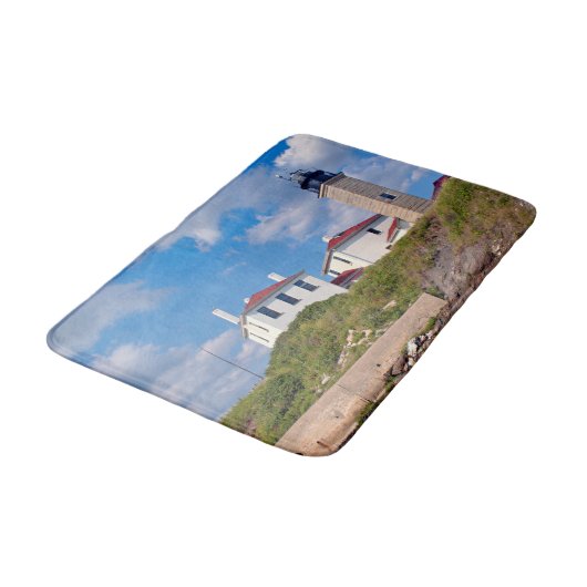 Beavertail Lighthouse, Rhode Island Bath Mat (Gekanteld)