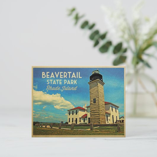 Beavertail Lighthouse Rhode Island Briefkaart (Staand voorkant)