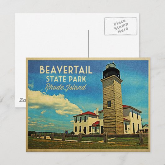 Beavertail Lighthouse Rhode Island Briefkaart (Voorkant / Achterkant)