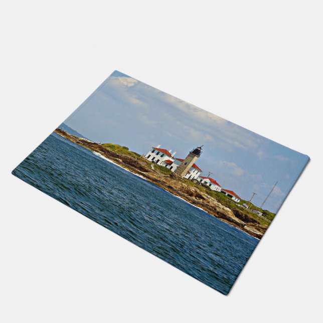 Beavertail Lighthouse, Rhode Island Door Mat (Schuin)