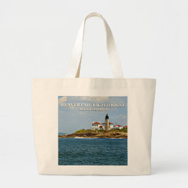 Beavertail Lighthouse, Rhode Island Grote Tote Bag