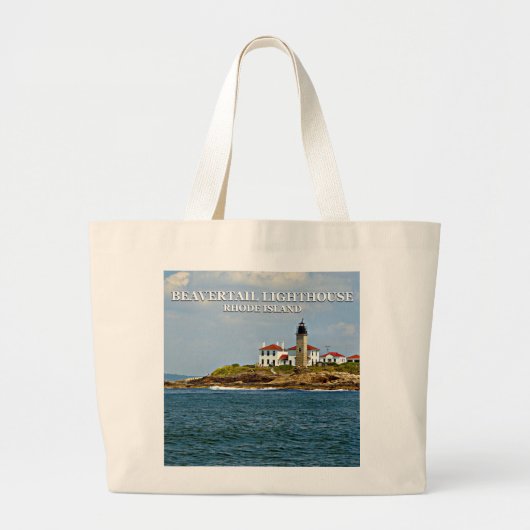 Beavertail Lighthouse, Rhode Island Grote Tote Bag (Voorkant)