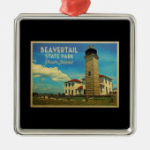 Beavertail Lighthouse Rhode Island Metalen Ornament (Voorkant)