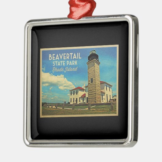 Beavertail Lighthouse Rhode Island Metalen Ornament (Links)