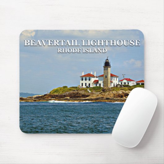 Beavertail Lighthouse, Rhode Island Mousepad Muismat (Met muis)