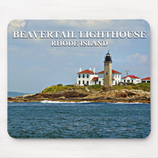 Beavertail Lighthouse, Rhode Island Mousepad Muismat (Voorkant)