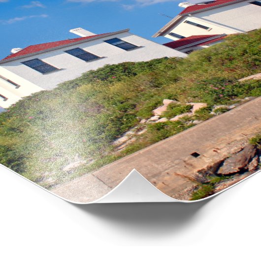 Beavertail Lighthouse, Rhode Island Photo Print Foto Afdruk (Hoek)