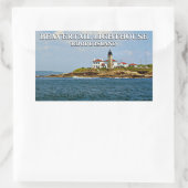 Beavertail Lighthouse, Rhode Island Rechthoekige Sticker (Tas)