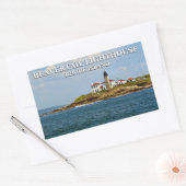 Beavertail Lighthouse, Rhode Island Rechthoekige Sticker (Envelop)