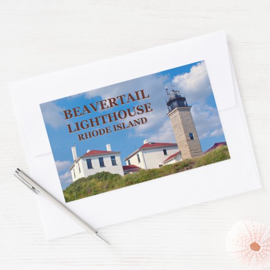 Beavertail Lighthouse, Rhode Island Stickers (Envelop)
