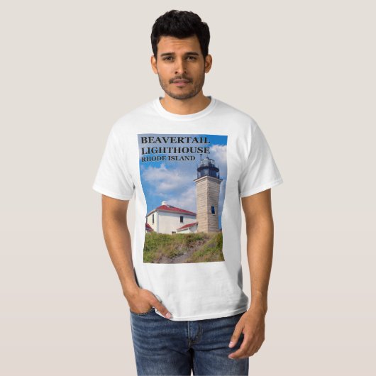 Beavertail Lighthouse, Rhode Island T-Shirt (Voorkant volledig)