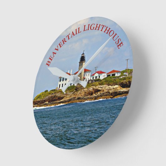Beavertail Lighthouse Rhode Island Wall klok (Hoek)