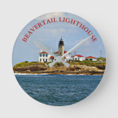 Beavertail Lighthouse Rhode Island Wall klok (Voorkant)