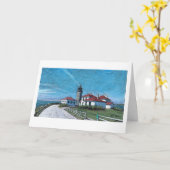 Beavertail vuurtoren in Jamestown, RI Kaart (Gele Bloem)