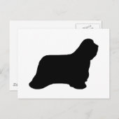 bebaard collie silhouet briefkaart (Voorkant / Achterkant)