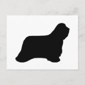 bebaard collie silhouet briefkaart (Voorkant)