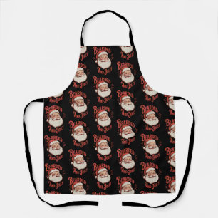 Bebaard en vrolijk Kerstmis Baard Grappig Retro  Schort