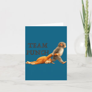 Bebaarde apen team punch grappige aap meme kaart