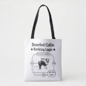 Bebaarde Collie Blaft Logica Grappige Hond Sarcasm Tote Bag (Voorkant)