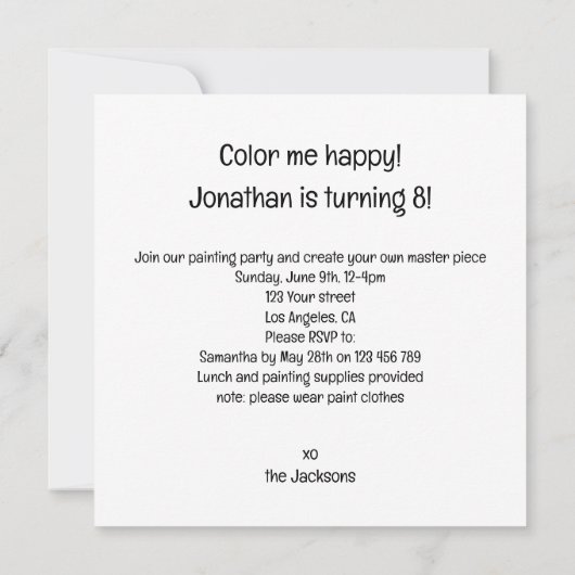 Bebaarde draken partij dieren, kameleon verjaardag kaart (Achterkant)