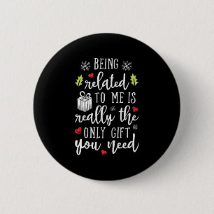 Bebaarde elf matching familie groep kerstfeest ronde button 5,7 cm