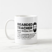 Bebaarde leraar Grappige Definitie Gepersonaliseer Koffiemok (Links)