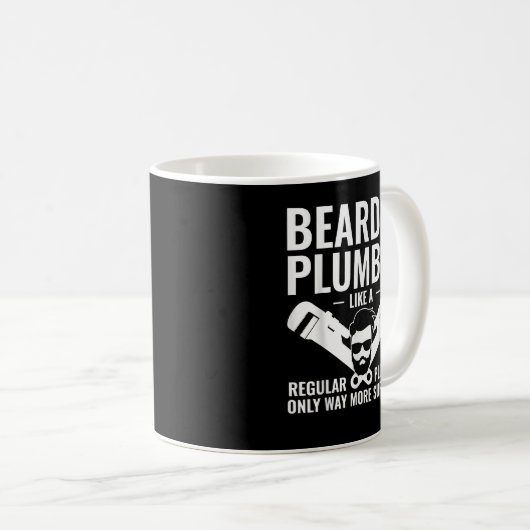 Bebaarde loodgieter manier meer superieure loodgie koffiemok (Voorkant rechts)