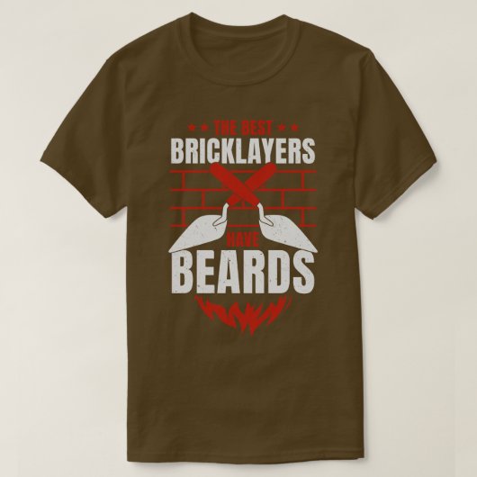 Bebaarde Metselaar Bakstenen Metselaar Baard Cadea T-shirt (Design voorkant)
