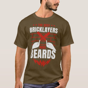Bebaarde Metselaar Bakstenen Metselaar Baard Cadea T-shirt
