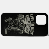 Bebaarde motorrijder Leef Om Te Rijden Rijd Om Te Case-Mate iPhone Case (Achterkant (horizontaal))