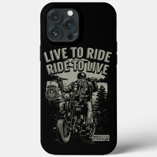 Bebaarde motorrijder Leef Om Te Rijden Rijd Om Te Case-Mate iPhone Case (Achterkant)