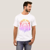 Bebaarde oude man met ongeloof citaat t-shirt (Voorkant volledig)