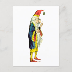 Bebaarde tovenaar briefkaart