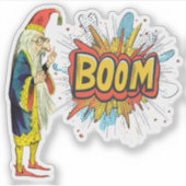 Bebaarde tovenaar sticker (Voorkant)
