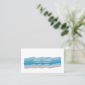 Bebakken, reizen en toerisme, geverfd visitekaartje (Staand voorkant)