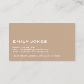 Bebakken, reizen en toerisme, geverfd visitekaartje (Achterkant)