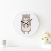Bebe Beer Waterverf Nursery Clock Grote Klok (Huis)