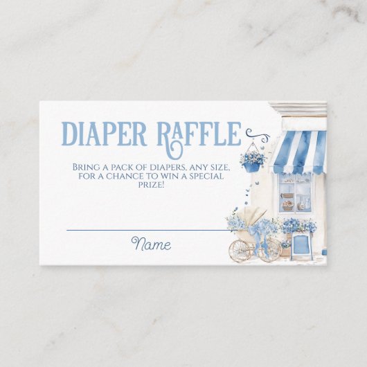 Bebe Cafe Bonjour Bebe Parijse thema Baby shower Informatiekaartje (Voorkant)