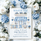 Bebe Cafe Bonjour Bebe Parijse thema Baby shower Kaart