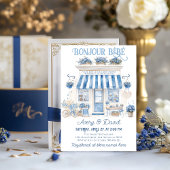 Bebe Cafe Bonjour Bebe Parijse thema Baby shower Kaart