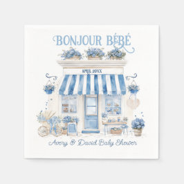 Bebe Cafe Bonjour Bebe Parijse thema Baby shower Servet