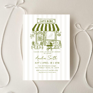 Bebe Cafe Home café thema Baby shower Kaart