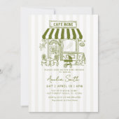 Bebe Cafe Home café thema Baby shower Kaart (Voorkant)