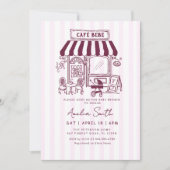Bebe Cafe Home cafe thema meisje Baby shower Kaart (Voorkant)