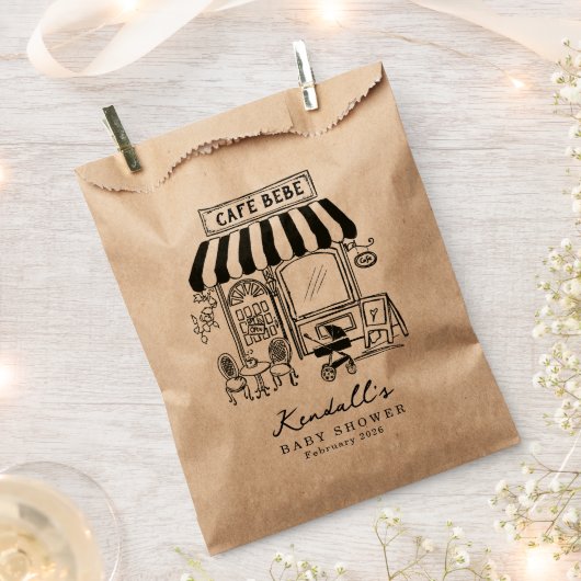 Bebe Cafe Home cafe themed Baby shower Bedankzakje (Geknipt)
