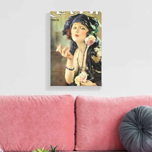 Bebe Daniels 1920  filmmagazine cover Canvas Afdruk (Insitu (Woonkamer))